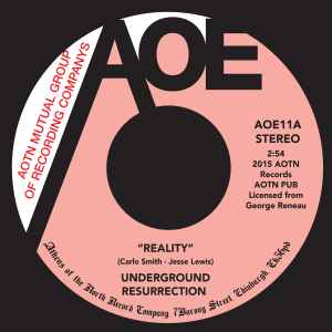 Image of Front Cover of 4454060S: 7" - UNDERGROUND RESURRECTION, Reality/ Dreams (AOE; AOE011, US 2015 Reissue) Some marks on A side but plays well. /VG+