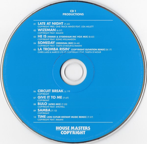 Image of Label Cover of 4434114E: 2xCD - COPYRIGHT, House Masters (ITH Records; HOMAS08CD, UK 2010, Gatefold Card Sleeve) EX/VG+
