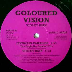 Image of Back Cover of 4544061S: 12" - COLOURED VISION, Violet Rain (Music Man Records ; MMI 9457, Belgium 1994) one or two faint scuffs /VG
