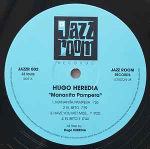 Image of Label Cover of 4325137E: LP - HUGO HEREDIA, Mananita Pampera (Jazz Room Records; JAZZR 002, UK 2019 Reissue) EX/EX