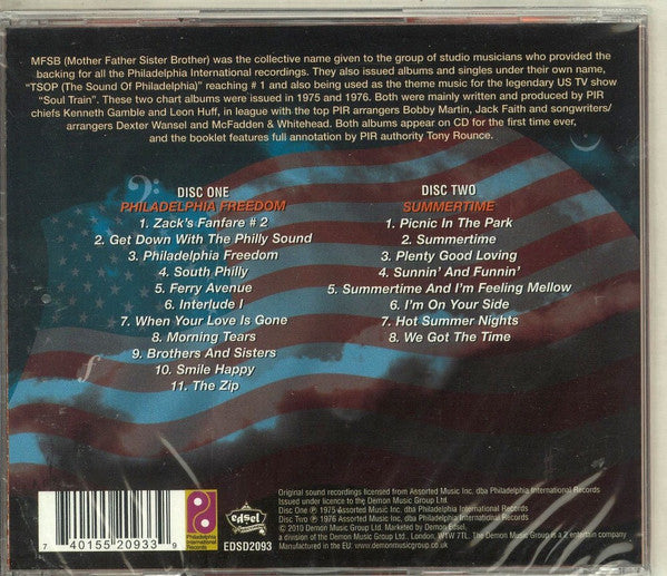 Image of Back Cover of 2xCD - EX/EX - MFSB, Philadelphia Freedom & Summertime (Edsel Records ; EDSD2093, UK 2010, Jewel Case, Inner), , - 1556008S