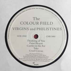 Image of Label Cover of LP - VG/VG - THE COLOUR FIELD, Virgins And Philistines (Chrysalis; CHR 1480, UK 1985), Hairlines, hype stickered sleeve, - 1716455C