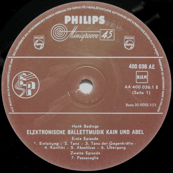 Image of Label Cover of 4624314E: 4x7" - H. BADINGS / KID BALTAN / TOM DISSEVELT, Popular Electronics: The Singles Collection (Basta ; BASTA 30-90551, Netherlands 2008, Box Set, Velvet Box Set With Individually Sleeved Reissues Of Early Electronics EPs) VG+/VG+
