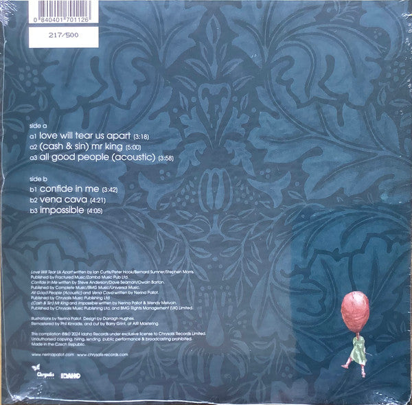 Image of Back Cover of 10" EP - EX/EX - NERINA PALLOT, Love Will Tear Us Apart (Chrysalis; CRV1641, Europe 2024, Inner, Ltd to 500, Numbered), No. 195. Opened Instore, Still In Stickered Shrinkwrap, - 3746359S