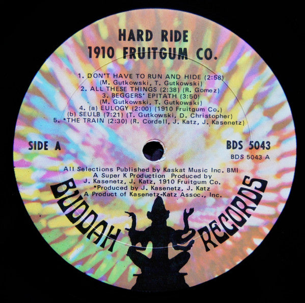 Image of Label Cover of LP - VG/VG - 1910 FRUITGUM COMPANY, Hard Ride (Buddah Records ; BDS 5043, US 1969, ARP Pressing), Has been opened instore but edges show splitting and disc has compression marks, Still in opened shrinkwrap, - 2715404C