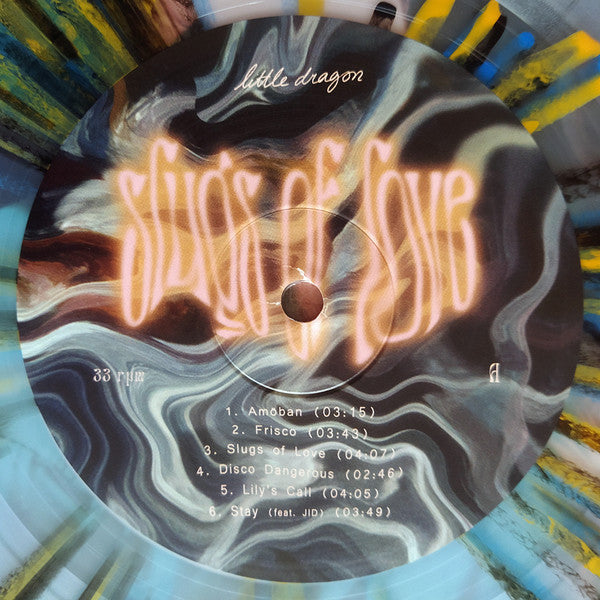 Image of Label Cover of 4924231E: LP - LITTLE DRAGON, Slugs Of Love (Ninja Tune ; ZEN283T, Worldwide 2023, Inner, Poster, Clear Vinyl With Orange/Black/Blue Splatter) EX/EX