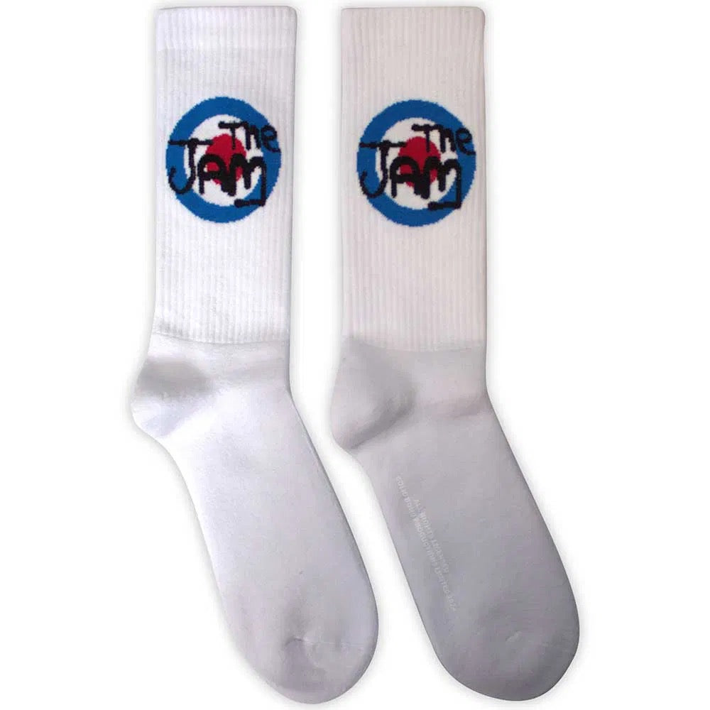 Image of Front Cover of Accessories - NEW - THE JAM, Logo White Socks (, ), , - 4416503C