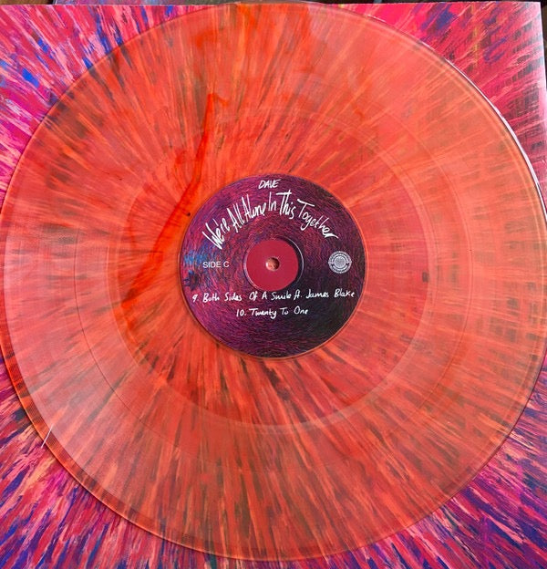Image of Label Cover of 2xLP - VG+/VG+ - DAVE, We're All Alone In This Together (Neighbourhood Recordings; 00602445214679, UK 2022 Reissue, Red/Orange Vinyl), , - 3616151C