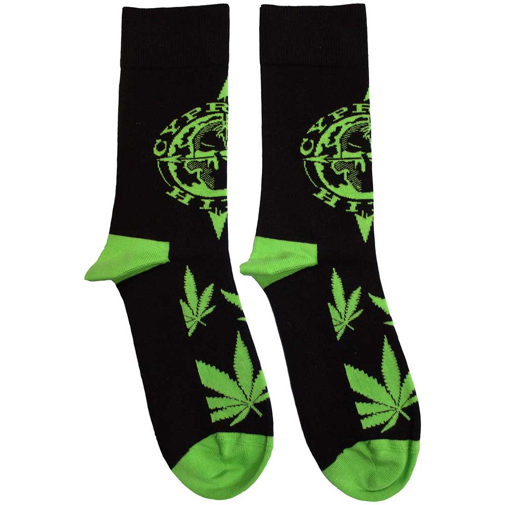 Image of Front Cover of Accessories - NEW/NEW - CYPRESS HILL, Logo & Leaves Socks (, UK ), , - 4615607C