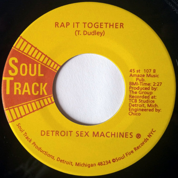 Image of Back Cover of 7" - /EX - DETROIT SEX MACHINES, The Funky Crawl / Rap It Together (Soul Track; 45 st 107, US 2001 Reissue), , - 2926304E