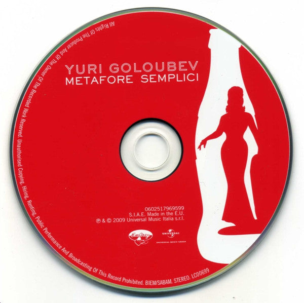 Image of Label Cover of 5234151E: CD - YURI GOLOUBEV, Metafore Semplici (EmArcy; 0602517969599, Italy 2009, Super Jewel case, Booklet) EX/EX