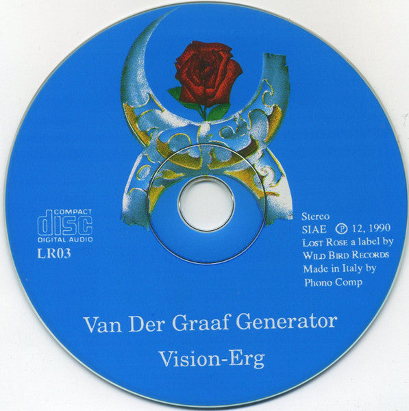 Image of Label Cover of CD - VG+/VG - VAN DER GRAAF GENERATOR, Vision-Erg (Lost Rose; LR03, Italy 1990, Jewel Case), Light marks, plays fine, - 0135172E
