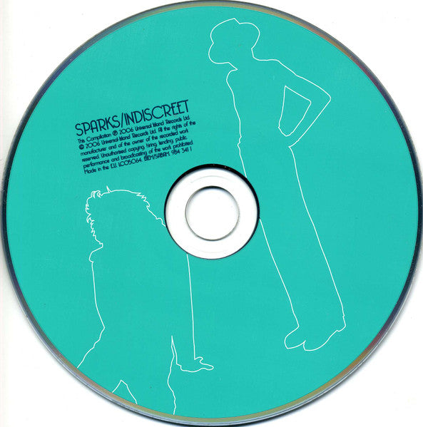 Image of Label Cover of CD - VG+/VG+ - SPARKS, Indiscreet (Island Records; 984 341 1, Europe 2006, Jewel Case, Booklet), , - 3416022C