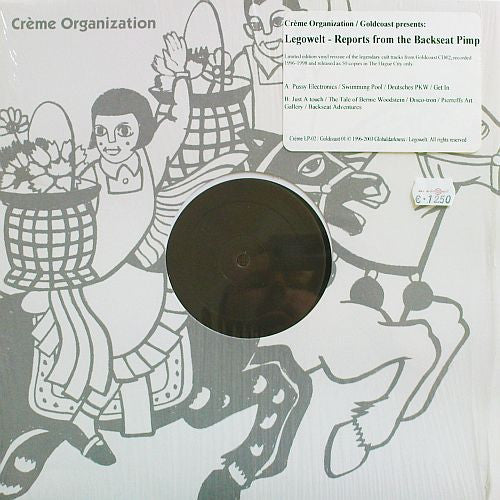 Image of Front Cover of 0345087S: LP - LEGOWELT, Reports From The Backseat Pimp (Cr�me Organization; Cr�me LP-02, Netherlands 2003, Company Sleeve) Conservative grading, surface marks only. Closer to VG+. VG+/VG