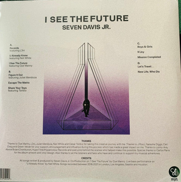 Image of Back Cover of 0415272C: 2xLP - SEVEN DAVIS JR., I See The Future (Secret Angels; SAR003, UK 2022) Shrink-wrap VG+/VG+