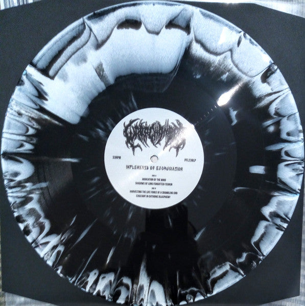 Image of Label Cover of 0415459C: LP - WARP CHAMBER, Implements Of Excruciation (Profound Lore Records; PFL238LP, Canada 2020, Gatefold, Insert, Limited Edition of 100, Black/White Splatter Vinyl, Misprinted Spine) VG+/VG+