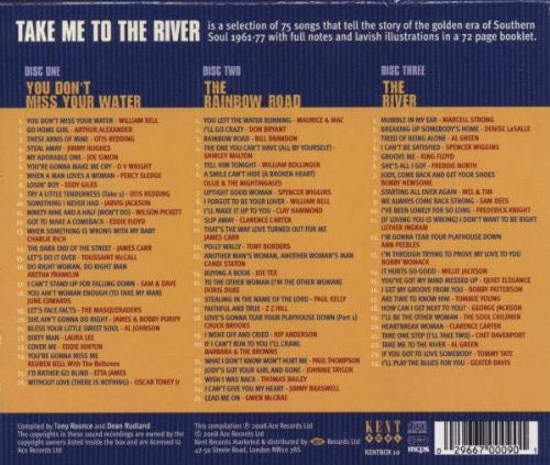 Image of Back Cover of 3635145E: 3xCD - VARIOUS, Take Me To The River - A Southern Soul Story 1961-1977 (Kent Soul; KENTBOX 10, UK 2008, Box Set, Hardback Book In Outer Slipcase) VG/VG+