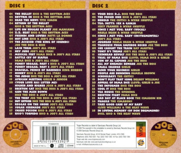 Image of Back Cover of 2xCD - VG+/VG+ - JOE THE BOSS, The Productions Of Joe Mansano (Trojan Records; TJDDD339, UK 2006), , - 0455009S