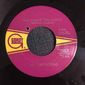 Image of Back Cover of 0525187E: 7" - THE TEMPTATIONS, Farewell My Love/ May I Have This Dance (Gordy; G-7020, US Reissue) Light marks. /VG