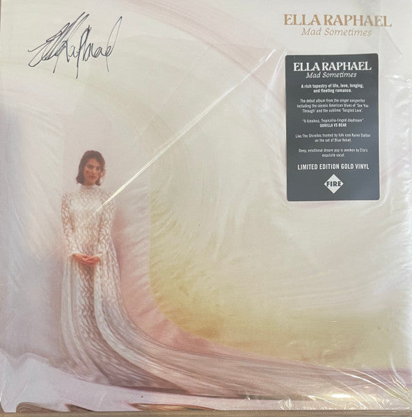 Image of Front Cover of 0645384S: LP - ELLA RAPHAEL, Mad Sometimes (Fire Records; FIRELP753, 2024, Inner) Seal opened instore. Still in hype stickered shrinkwrap. EX/EX