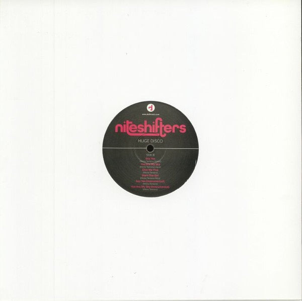 Image of Back Cover of 0735105E: LP - NITESHIFTERS, Huge Disco (Delimusic; DELI0001, UK 2017, Insert, Promo, Pink Vinyl, Sticker) NEW/NEW