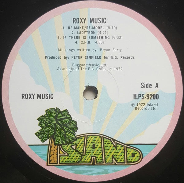 Image of Label Cover of LP - VG/G - ROXY MUSIC, Roxy Music (Island Pink Rim; ILPS 9200, UK 1972, Non-Laminated Rober Gatefold, A2U/B3U), Light marks and hairlines , - 2716371C