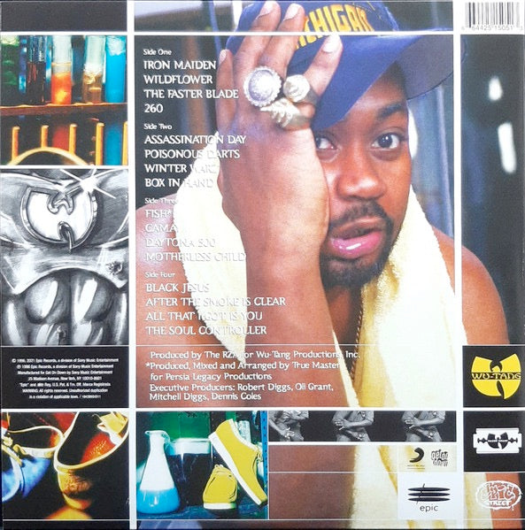 Image of Back Cover of 2655077S: 2xLP - GHOSTFACE KILLAH, Ironman (Get On Down; GET51477LP, US 2021 Reissue, Gatefold, Green / Brown Split vinyl) NEW/NEW