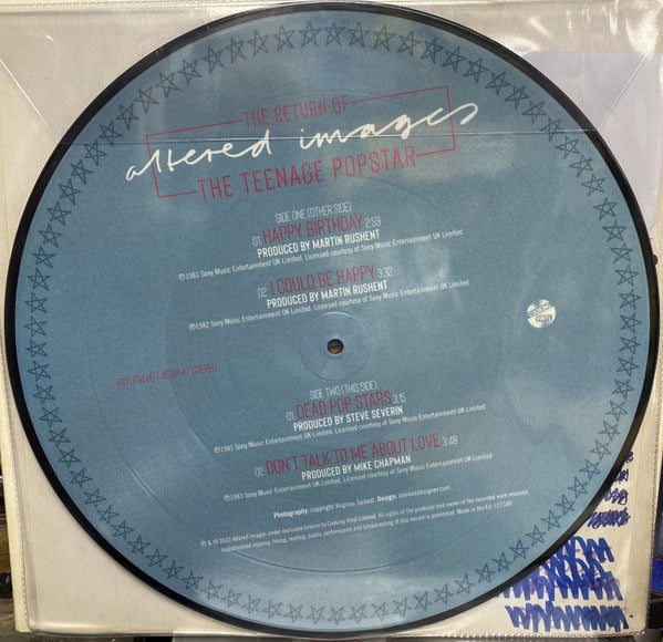 Image of Back Cover of 12" EP - NEW/NEW - ALTERED IMAGES, The Return Of The Teenage Popstar (Cooking Vinyl; FRYLP1449, Europe 2022 Reissue, Picture Disc, 45 RPM, Limited Edition), , - 0935257E