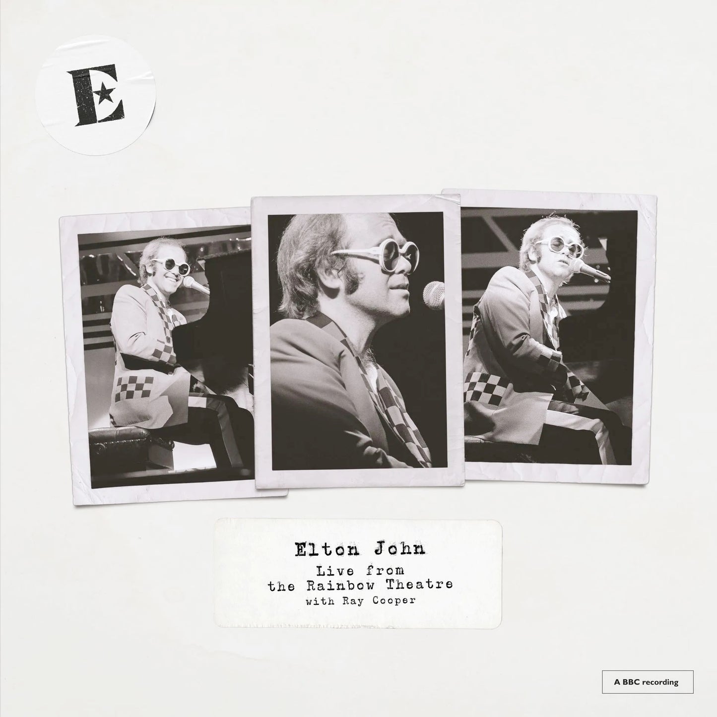 Image of Front Cover of LP - NEW/NEW - ELTON JOHN, Live from the Rainbow Theatre with Ray Cooper (UMR/EMI; 7560491, UK 2025, RSD 2025), , In May 1977, Elton John took the stage at London s iconic Rainbow Theatre with Ray Cooper for a 6 show residency. These performances were the first Elton-and-Ray only shows and featured the first live debuts of tracks; Roy Rogers , Cage The Songbird , Idol and I Feel Like A Bullet (In The Gun Of Robert Ford) . Record Store Day 2025 marks the first-ever official vinyl