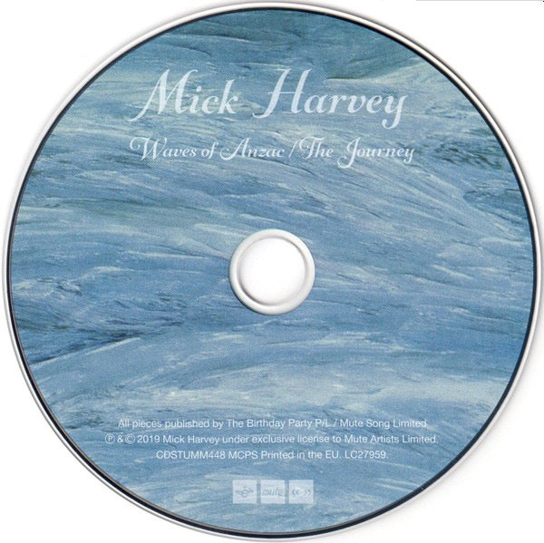 Image of Label Cover of 1035048E: CD - MICK HARVEY, Waves Of Anzac / The Journey (Mute; CDSTUMM448, USA & Europe 2020, Folded Sleeve) SEALED EX/EX
