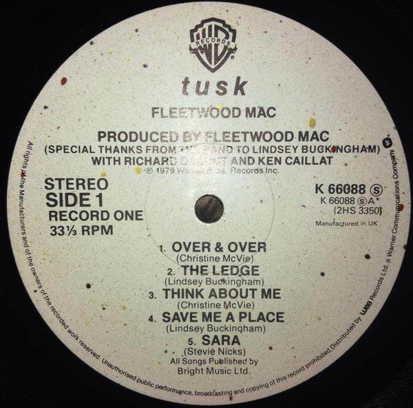 Image of Label Cover of 2xLP - VG+/VG+ - FLEETWOOD MAC, Tusk (WB Small pressing ring; K66088, UK 1979, Embossed Sleeve, 4 Inners, STEREO Above Side Indicator), , - 2926183E