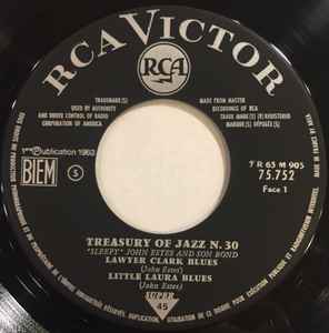 Image of Label Cover of 1015413C: 7" EP - SLEEPY JOHN ESTES AND SON BOND, Treasury Of Jazz N� 30 (RCA Victor; 75.752 S, France 1963, Laminated Flipback Sleeve) Small tear to sleeve opening. G+/VG+