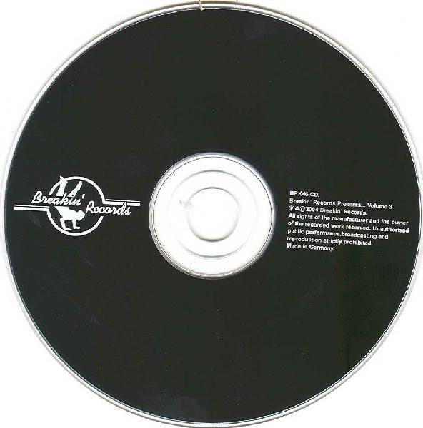 Image of Label Cover of CD - VG+/VG+ - VARIOUS, Breakin' Records Presents... Volume 3 (Breakin' Records; BRK46 CD, UK 2004, Jewel Case), , - 1115034C