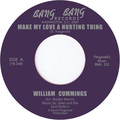 Image of Front Cover of 7" - /VG+ - WILLIAM CUMMINGS, Make My Love A Hurting Thing/ Make My Love A Hurting Thing (Tramp Records; TR-191, Germany 2015 Reissue), Lightest of marks., - 1125118E