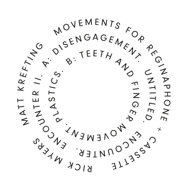 Image of Front Cover of 1115171C: LP - RICK MYERS, MATT KREFTING, Movements For Reginaphone + Cassette (Pre-Cert Home Entertainment; VHSX016, UK 2021, Limited To 300) Still in shrinkwrap. VG+/VG+