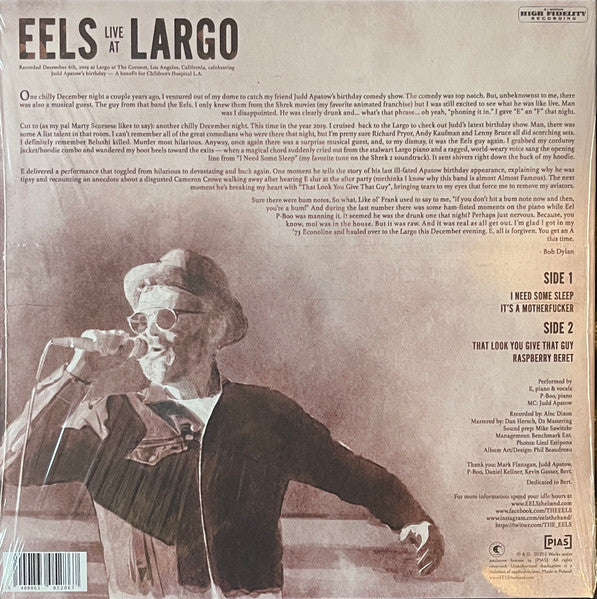 Image of Back Cover of 12" EP - EX/EX - EELS, Eels Live At Largo (E Works Records; EWORKS118, Worldwide 2023), Opened Instore, Still In Shrinkwrap, - 1446009S