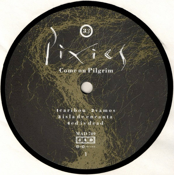Image of Label Cover of Mini-LP - G+/EX - PIXIES, Come On Pilgrim (4AD; MAD709, UK 1987, MPO Pressing. Jack Adams cut), Water Damage To Sleeve, - 1026263E