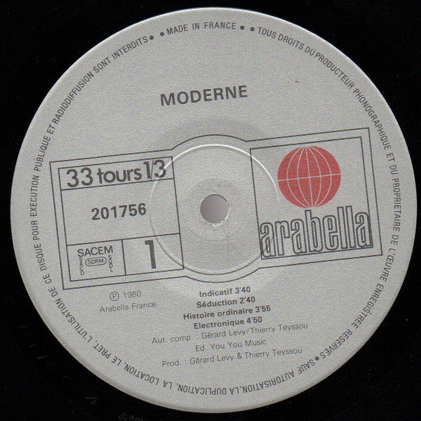 Image of Label Cover of LP - G+/VG+ - MODERNE, Moderne (Arabella; 201 756, France 1980, Picture Sleeve), Disc in excellent condition, sleeve has minor creasing and a small stain, - 1226308E