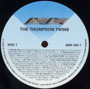 Image of Label Cover of LP - VG/VG - THOMPSON TWINS, The Greatest Hits (Stylus Music; SMR 092, UK 1990, Gatefold, With Bonus 12"), Sticker removal marks to sleeve varnish., - 3516324C