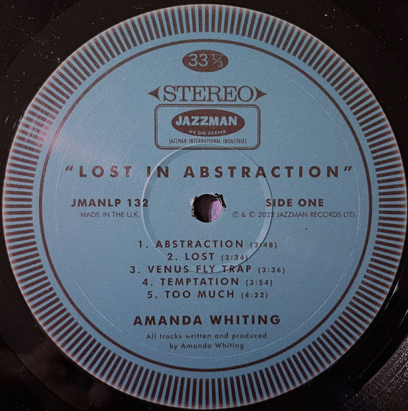 Image of Label Cover of LP - VG+/VG+ - AMANDA WHITING, Lost In Abstraction (Jazzman; JMANLP132, UK 2022), , - 5225139E
