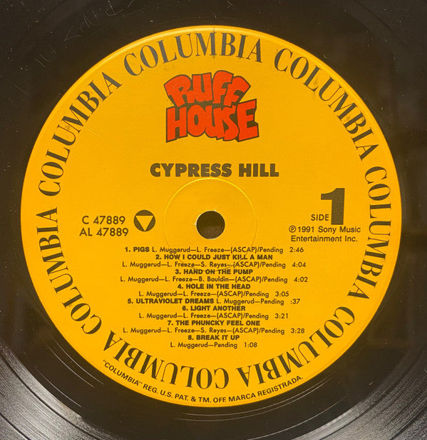 Image of Label Cover of LP - VG/VG - CYPRESS HILL, Cypress Hill (Ruffhouse Records ; C 47889, US 1991, Yellow Labels), Edge Wear, - 3946143S