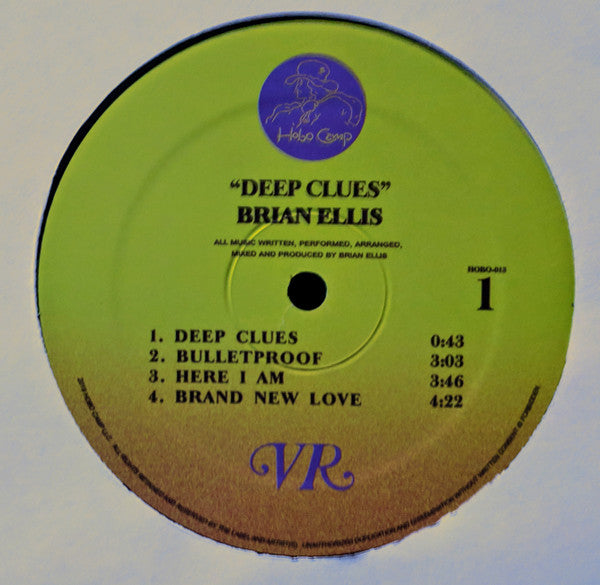 Image of Label Cover of LP - VG+/VG+ - BRIAN ELLIS, Deep Clues (Hobo Camp; HOBO-013, US 2019), Shrink-wrap, - 1615368C