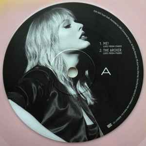 Image of Label Cover of 2x10" - VG+/VG+ - TAYLOR SWIFT, Lover (Live From Paris) (Republic Records ; B0036417-01, USA & Europe 2025 Reissue, Stickered Plastic Gatefold Sleeve, 2-heart shaped 8"discs: Pink-In-Yellow Swirl Vinyl and Pink-In-Blue Swirl Vinyl), SEALED, - 4046025S