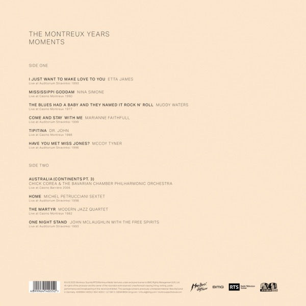 Image of Back Cover of LP - NEW/NEW - VARIOUS, Moments (The Montreux Years Volume 1) (BMG; 4099964140552, Germany 2025, Gatefold), , - 1735176E