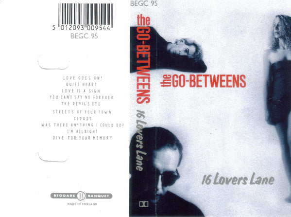 Image of Front Cover of 1955136S: Cassette - THE GO-BETWEENS, 16 Lovers Lane (Beggars Banquet; BEGC 95, UK 1988) VG+/VG+