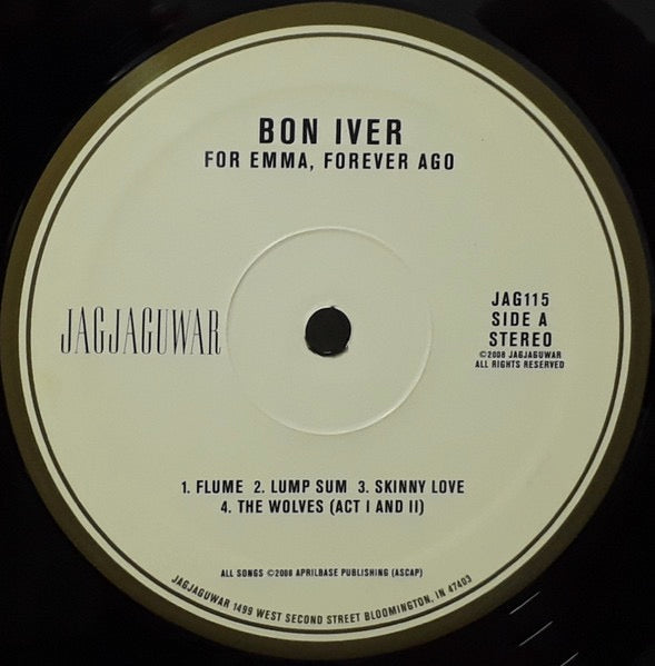 Image of Label Cover of LP - NEW/NEW - BON IVER, For Emma, Forever Ago (Jagjaguwar; JAG115LP, US Reissue, Insert, Download Code), , - 6016016C