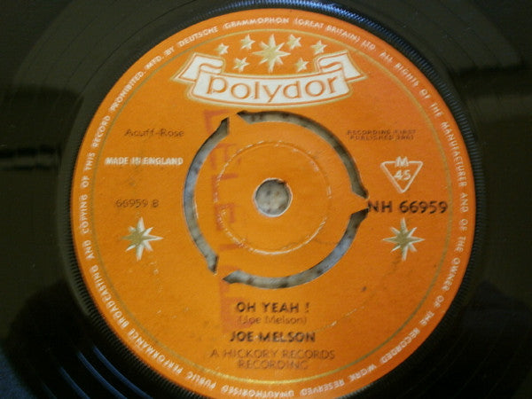 Image of Back Cover of 2015219C: 7" - JOE MELSON, What's The Use (I Still Love You) (Polydor; NH 66959, UK 1961, Company Sleeve) Light marks only, Plays well, Torn Company sleeve G+/G+