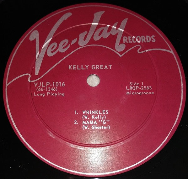 Image of Label Cover of 2015701C: LP - WYNTON KELLEY, Kelley Great (Vee Jay Records; LP 1016, US 1960, Pasteback Sleeve) Top seam split + spine and edge wear. Lots of marks/scuffs to disc but nothing serious - plays nicely with some surface noise. G+/G