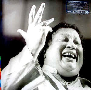 Image of Front Cover of LP - VG/VG - NUSRAT FATEH ALI KHAN, QAWWAL AND PARTY, Shahen-Shah (Real World; RWLP3, UK 1989, Picture Sleeve, Inner), light marks only. sticker residue top right front sleeve, - 3646362S