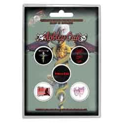 Image of Front Cover of 2255144S: Accessories - MOTLEY CRUE, Dr Feelgood Badge Pack (5x badges; , UK ) NEW/NEW